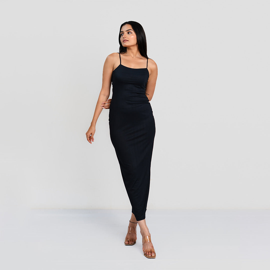 Midnight Black Bodycon Dress
