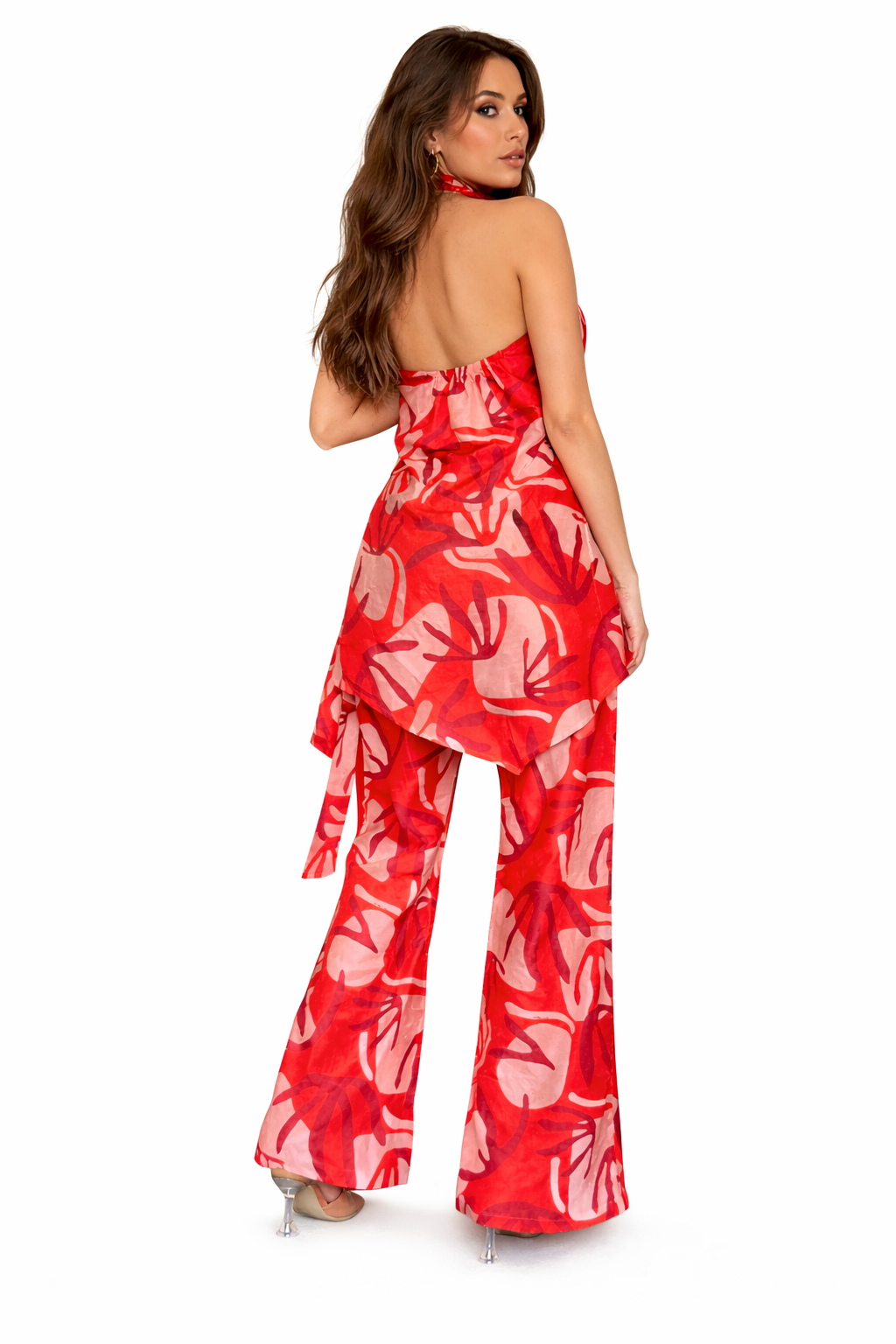Crimson Leaf Halter Co-Ord Set