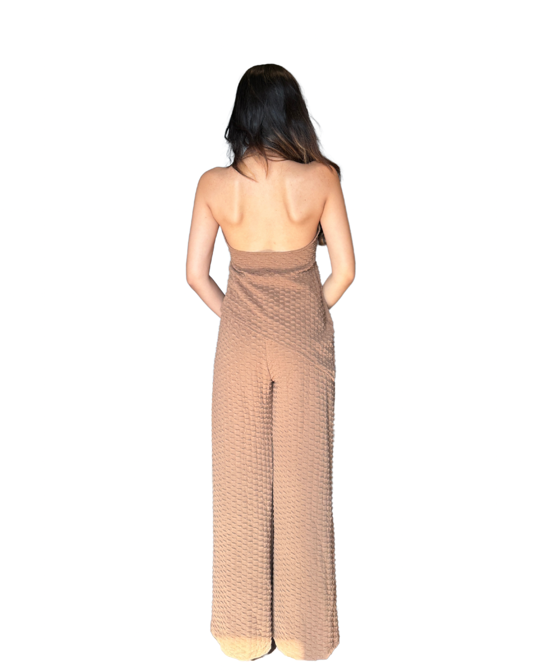 Mocha Asymmetrical Halter Co-ord set