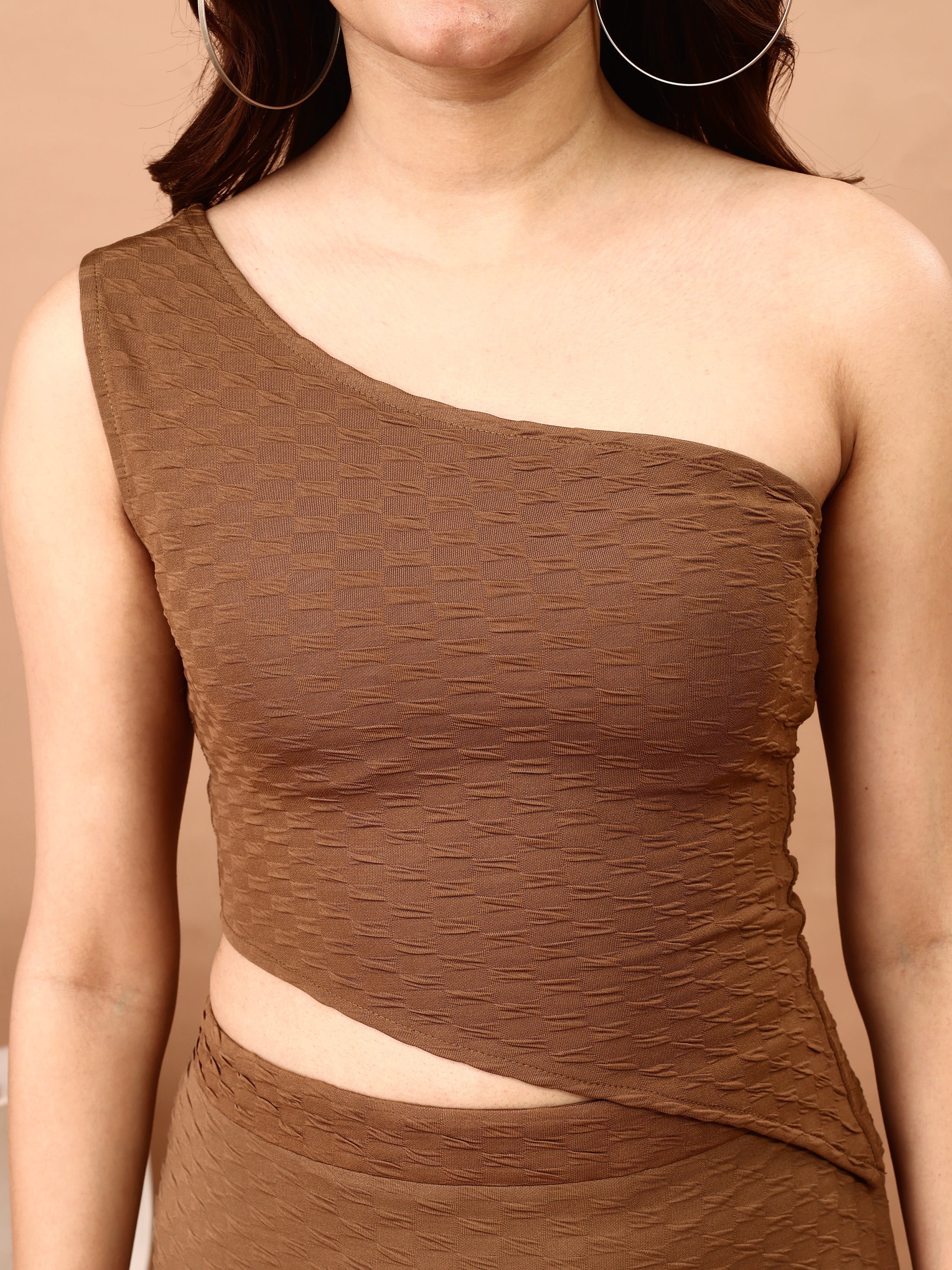 Mocha Asymmetrical Top & Skirt