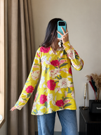 Reeva Yellow Full Sleeves Kurti