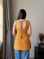Sara Mustard Sleeveless Kurti