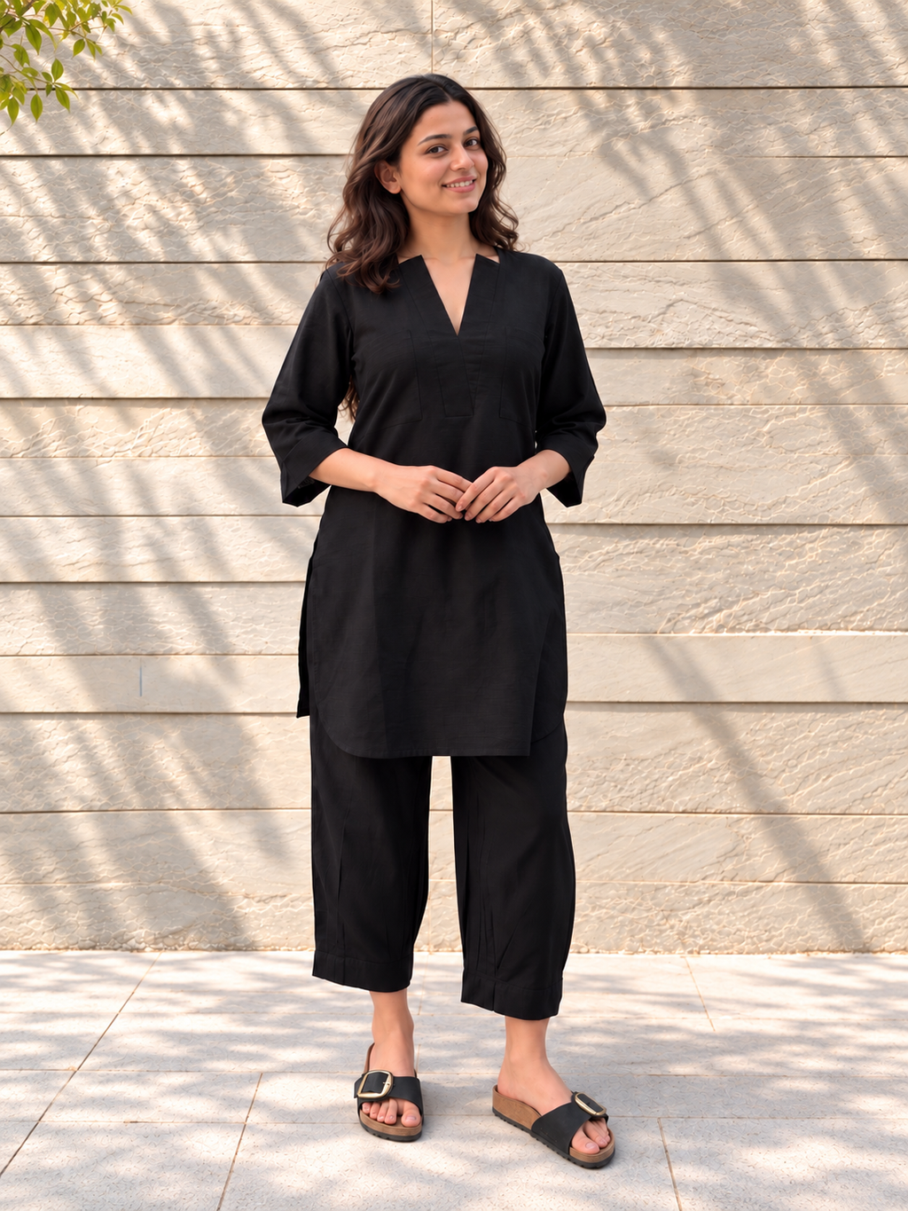 Postcard Black Kurta Set