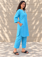 Postcard Blue Kurta Set