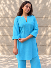 Postcard Blue Kurta Set