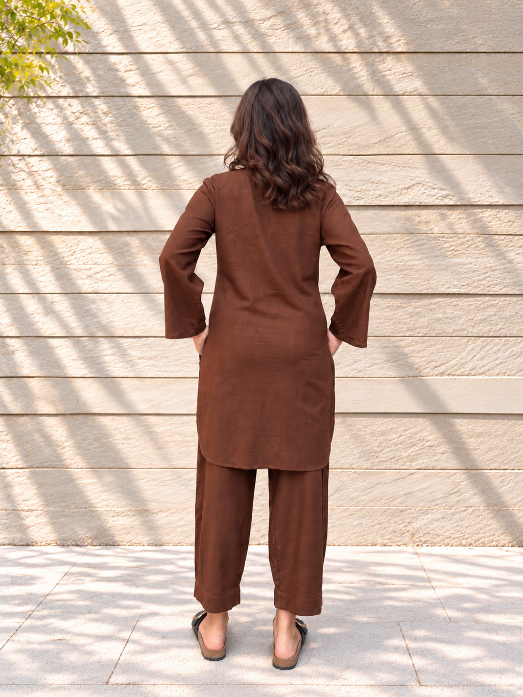 Postcard Mocha Kurta Set