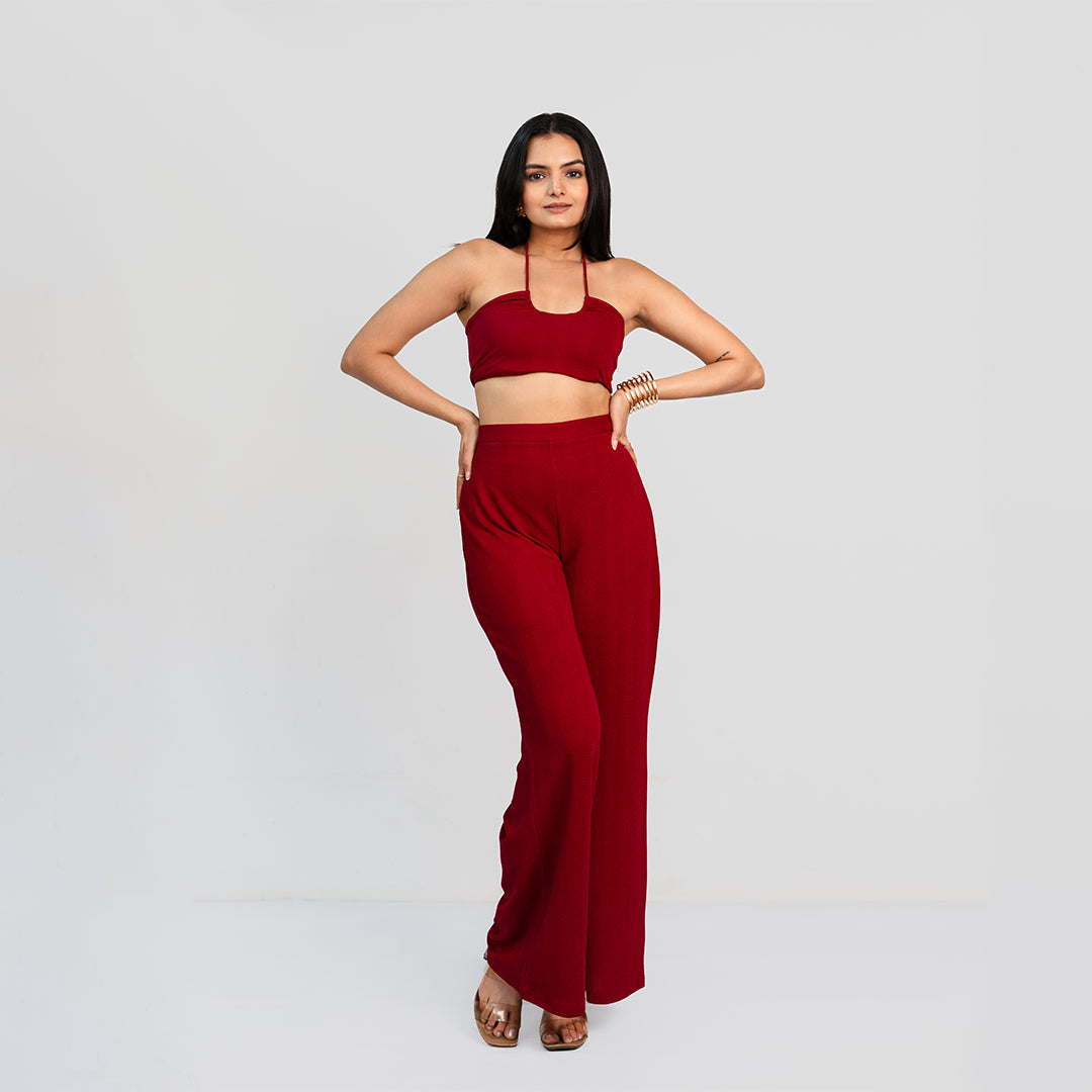 Red Tie Up Co-ord Set