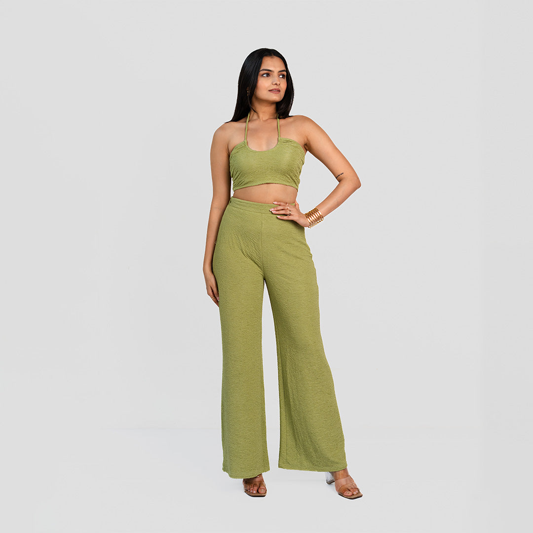 Sage Green Tie Up Co-ord Set