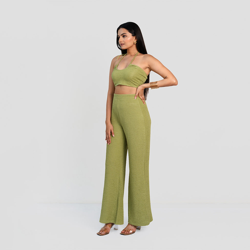 Sage Green Tie Up Co-ord Set