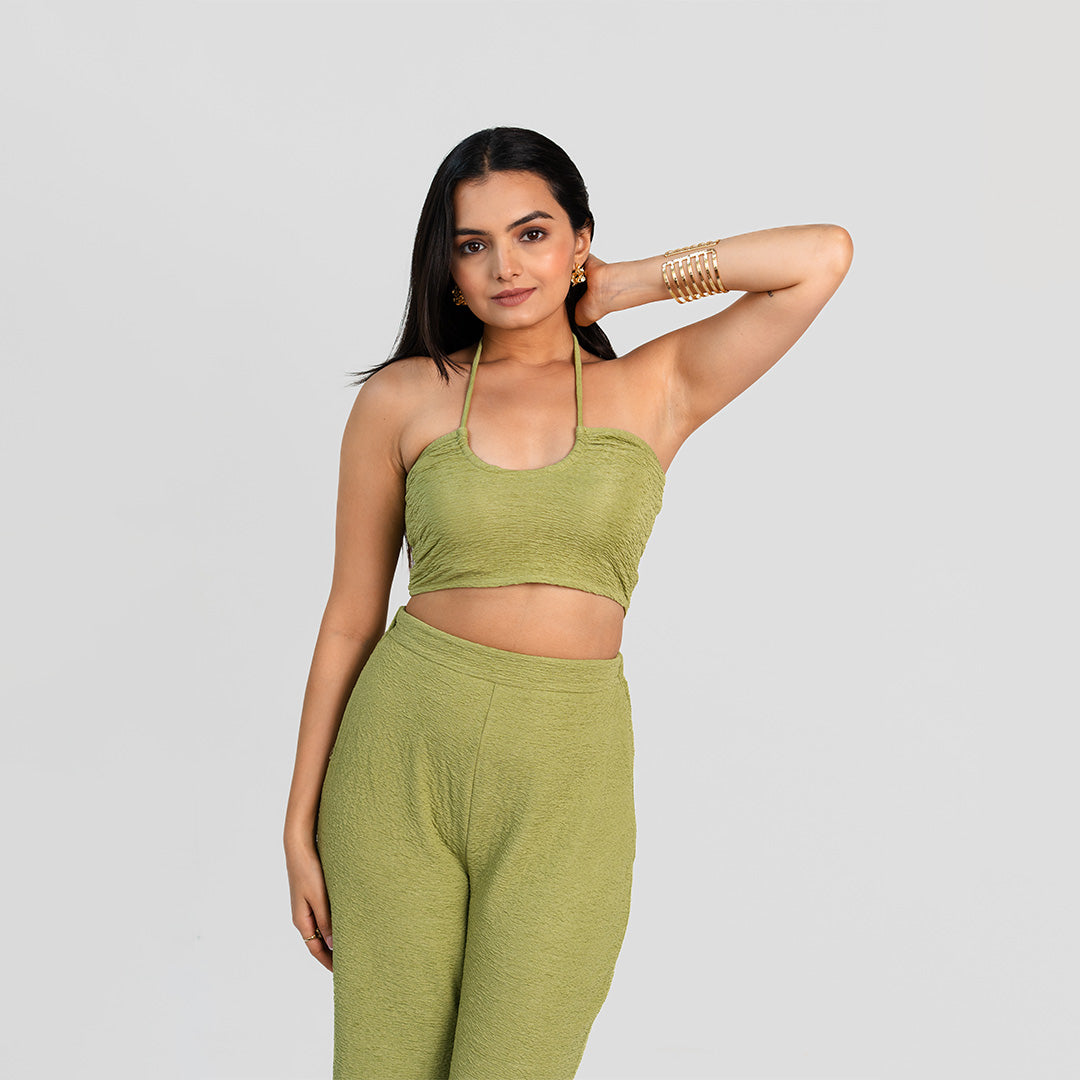 Sage Green Tie Up Co-ord Set