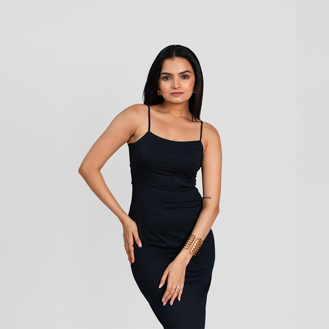 Midnight Black Bodycon Dress