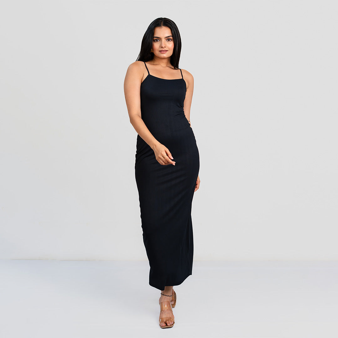 Midnight Black Bodycon Dress