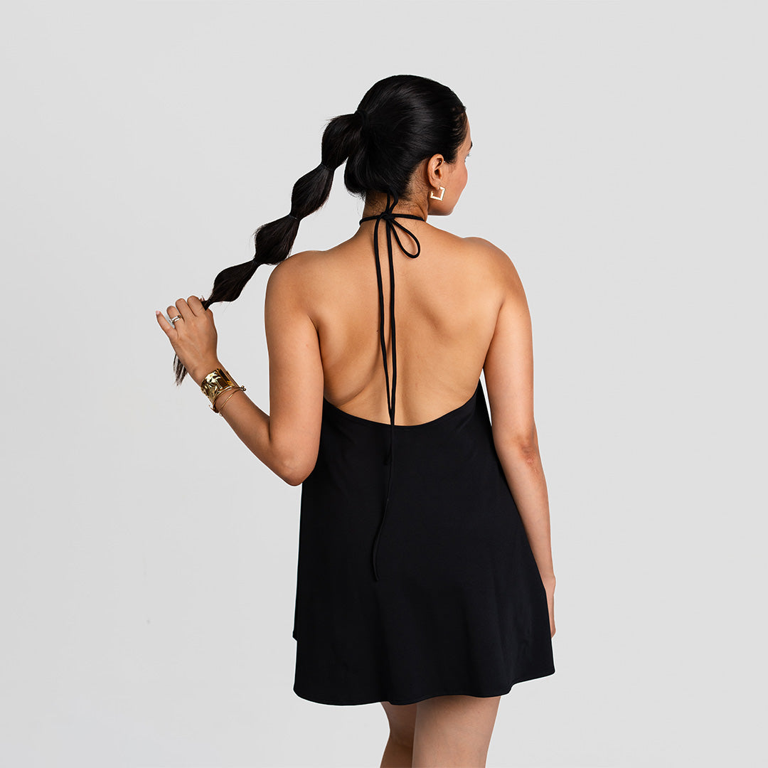 Black CupCake Backless Dress