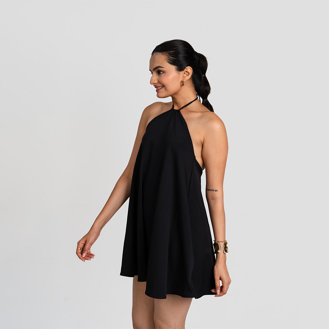 Black CupCake Backless Dress