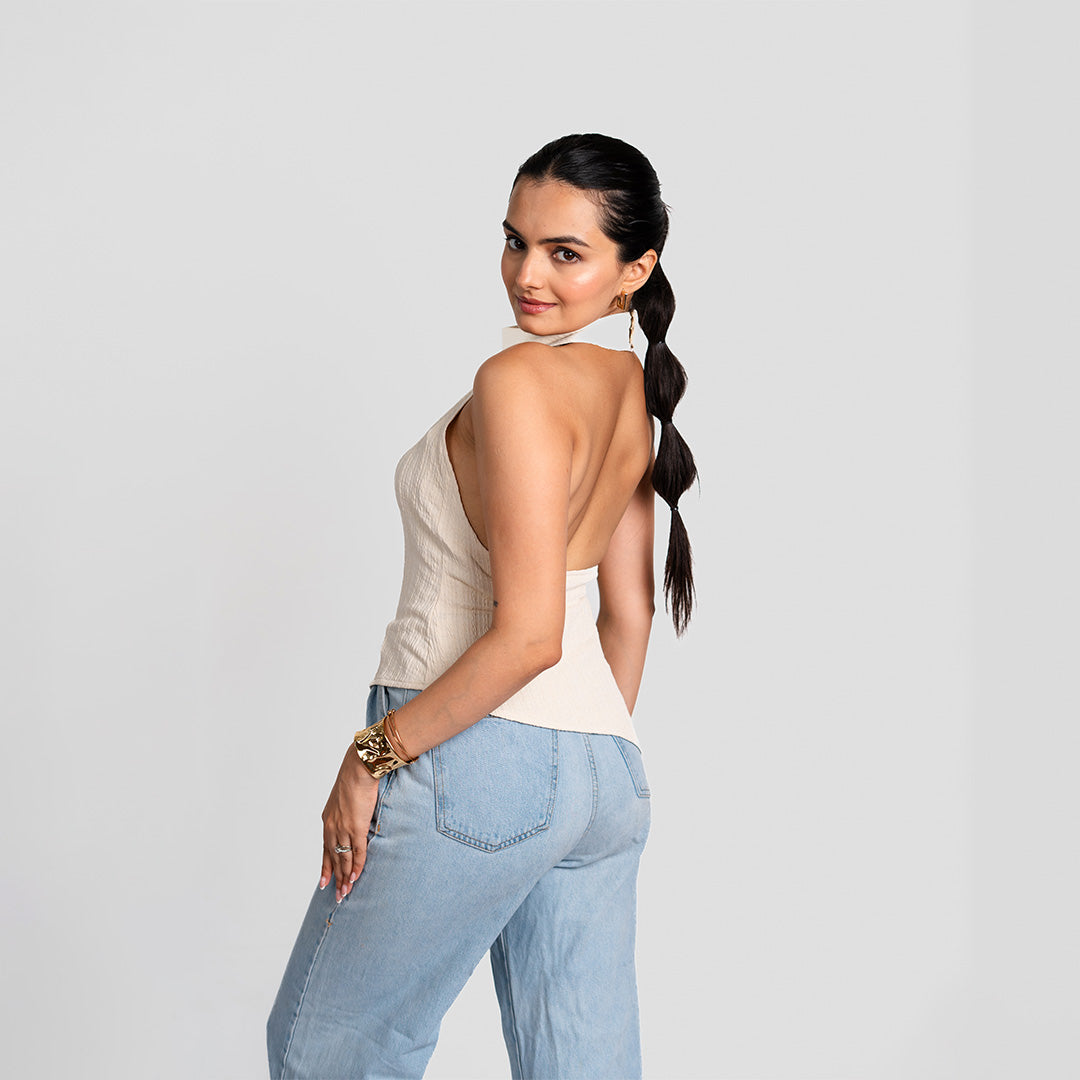 Ivory Halter Neck Top
