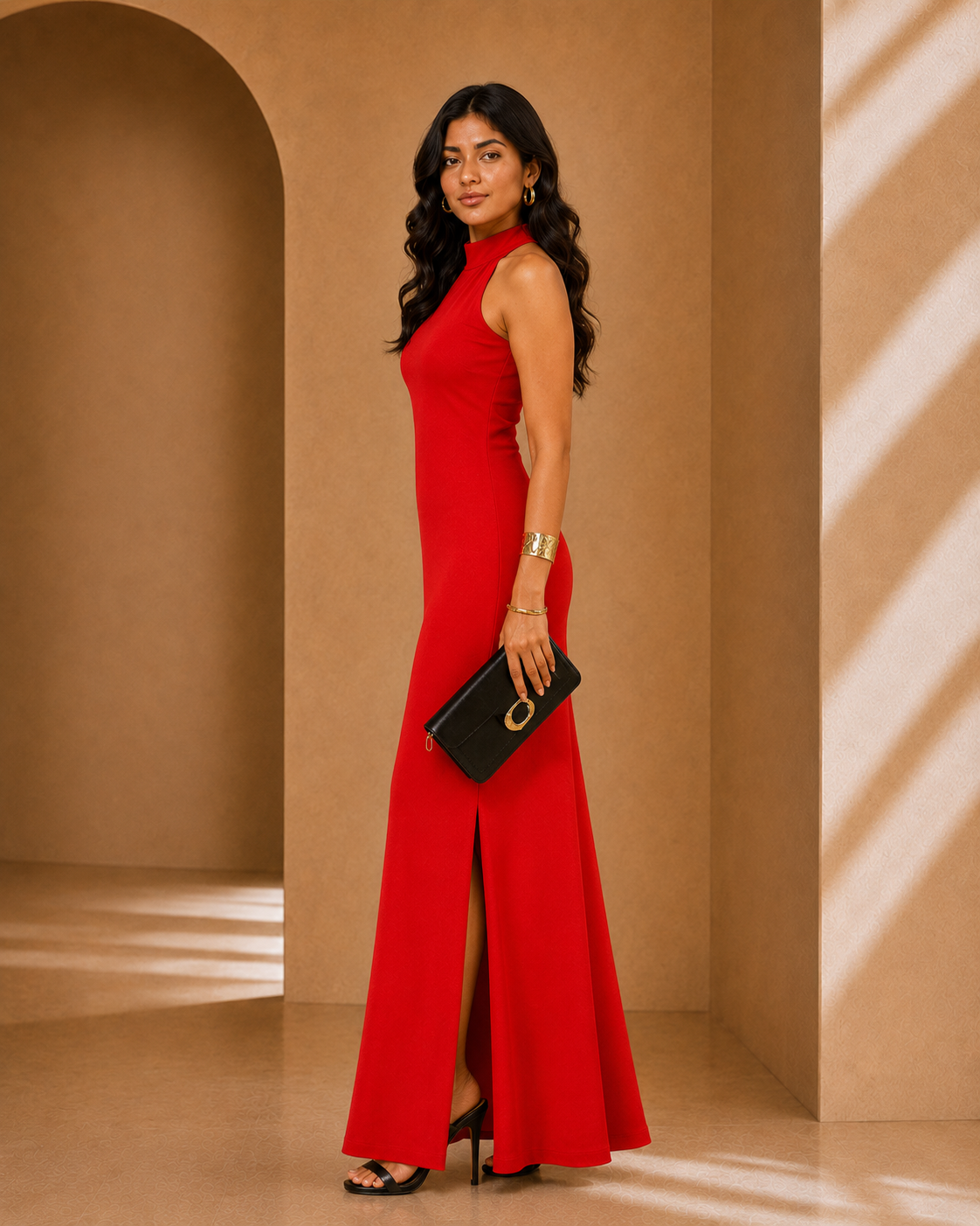 Red Halter Neck dress