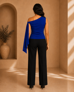 Blue Side Knot Top