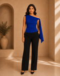 Blue Side Knot Top