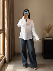Neerja White Bell Sleeves Kurti