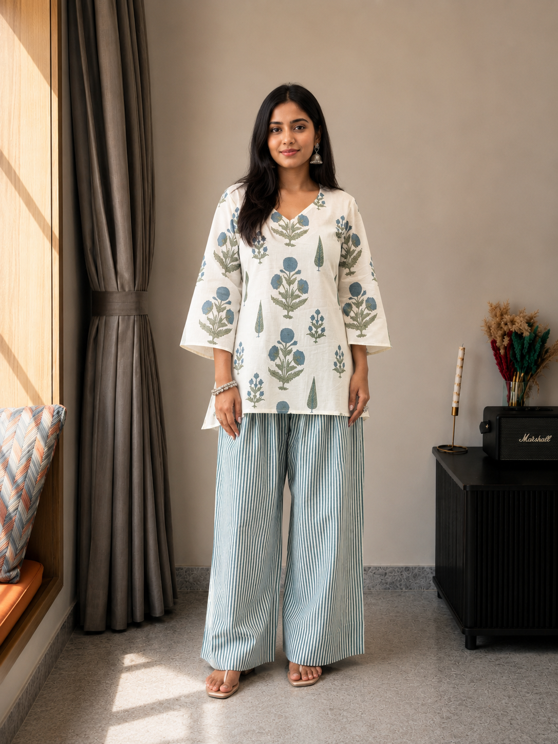 Sunheri Blue Co-ord Set