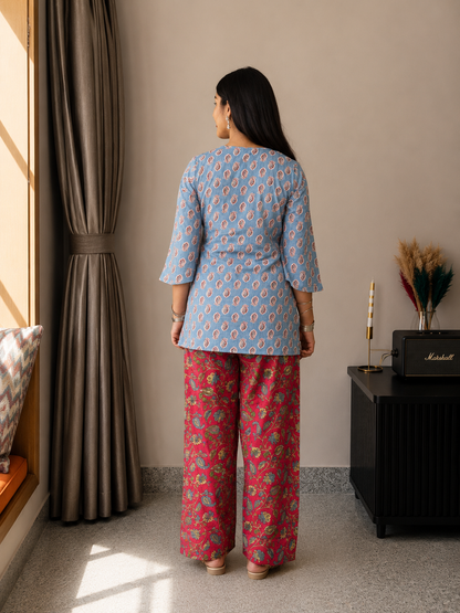 Neelam Blue Co-ord Set