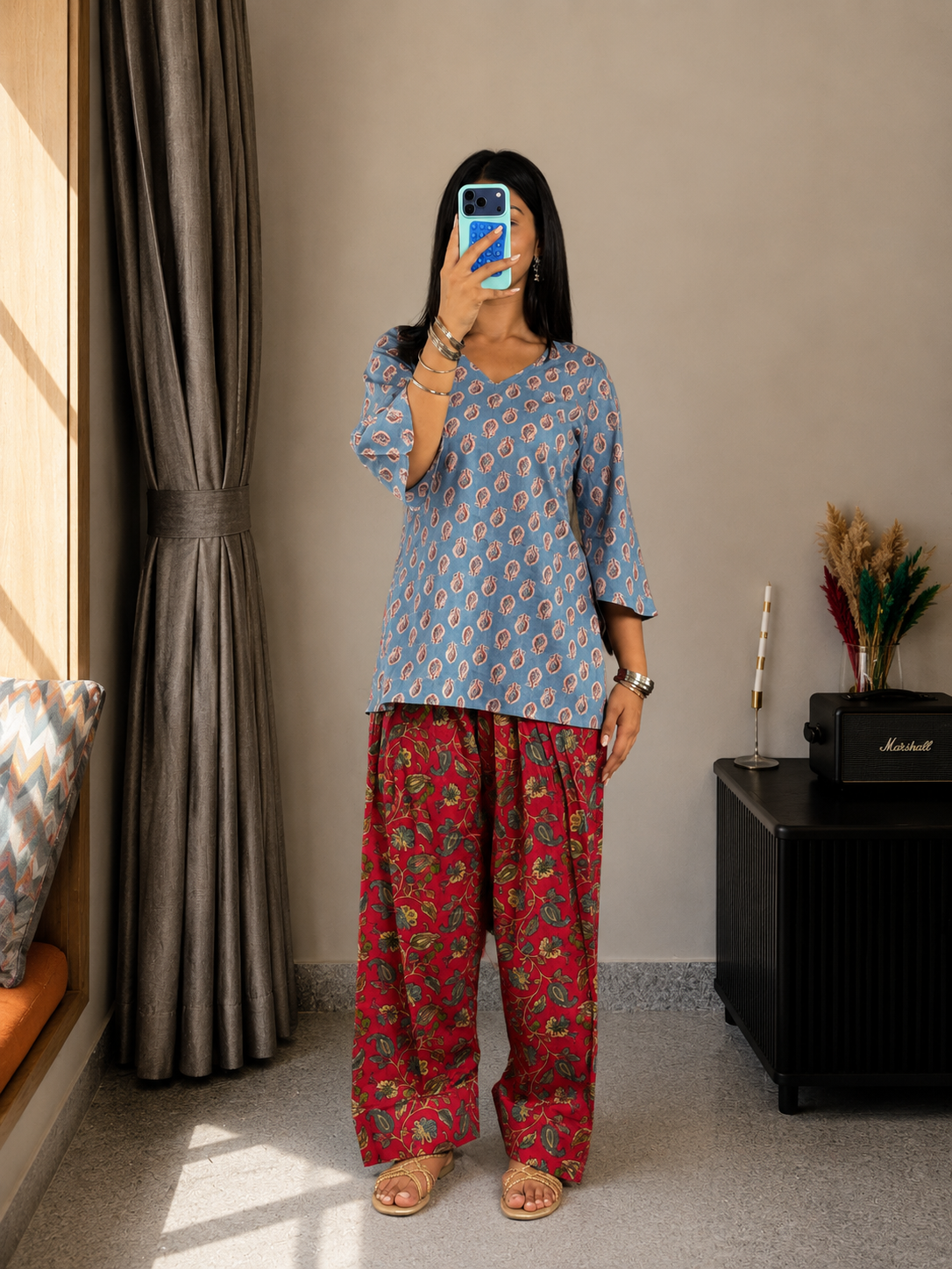 Neelam Blue Co-ord Set