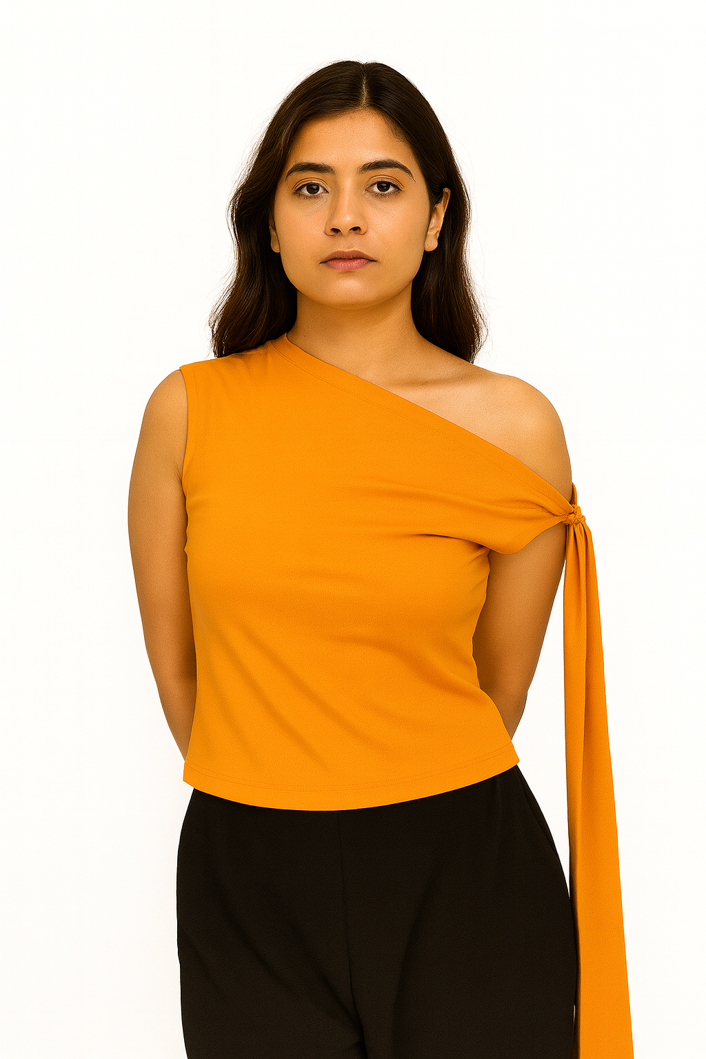 Orange Side Knot Top