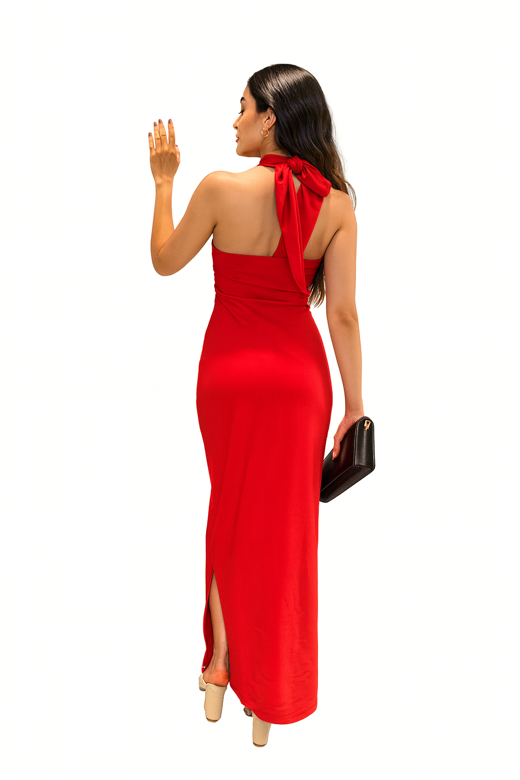 Red Halter Neck dress