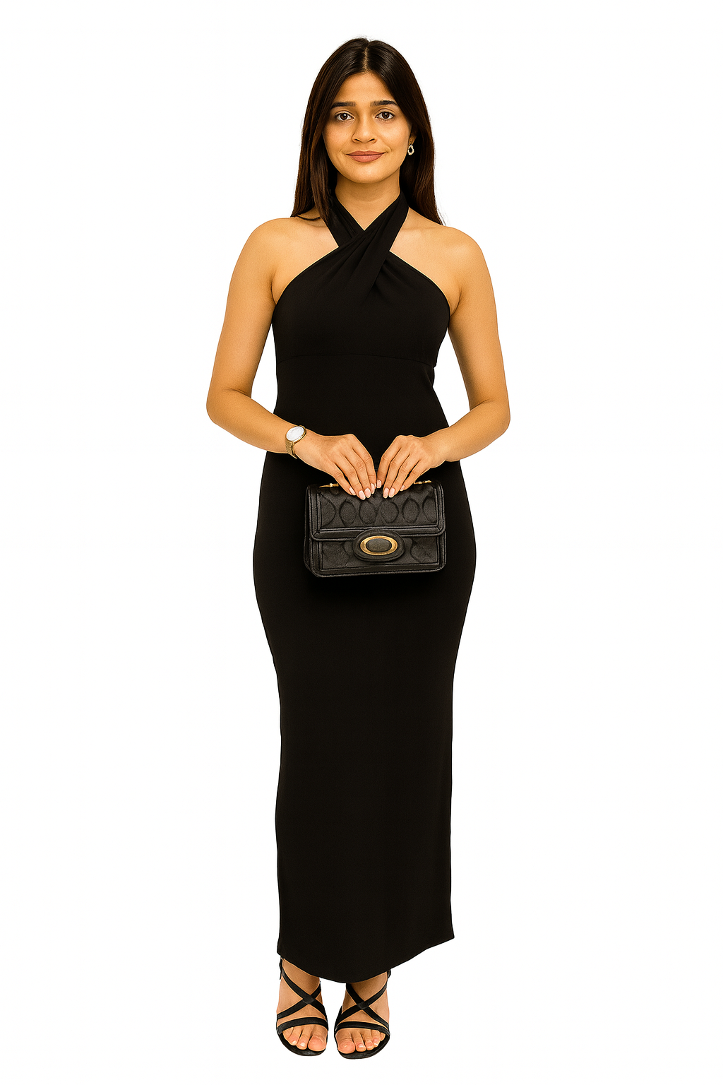 Cross tie up dress