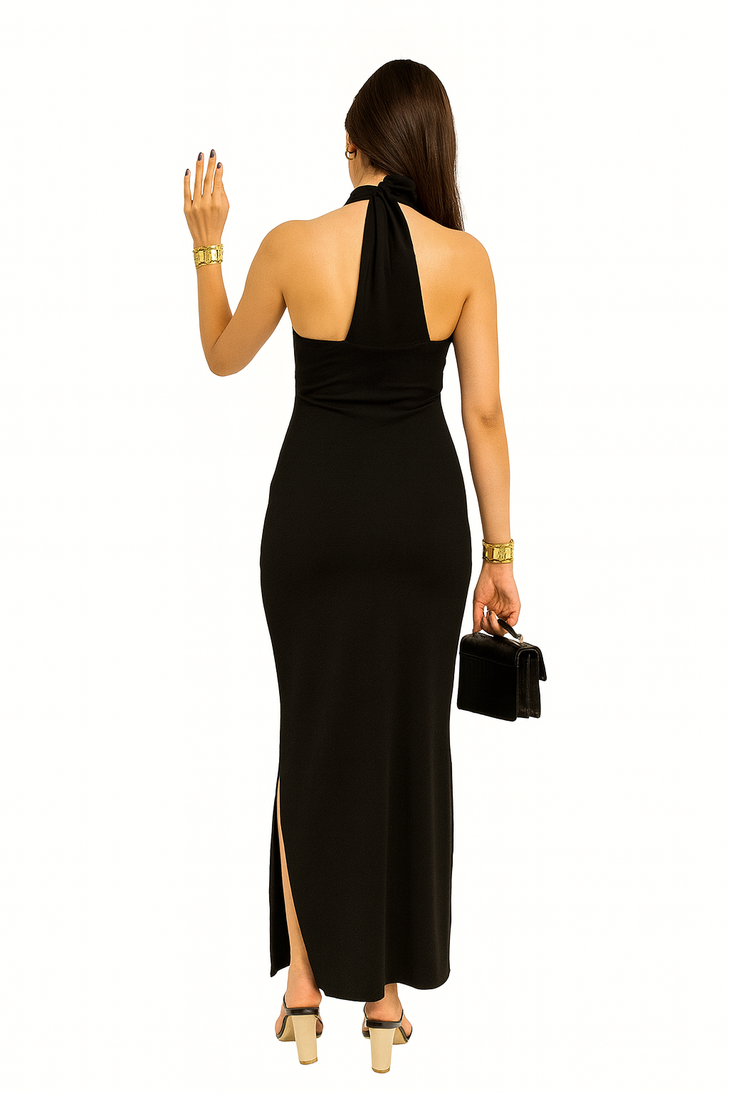 Cross tie up dress