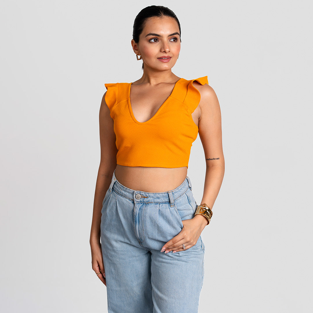 Tangerine Dual-Style Crop Top