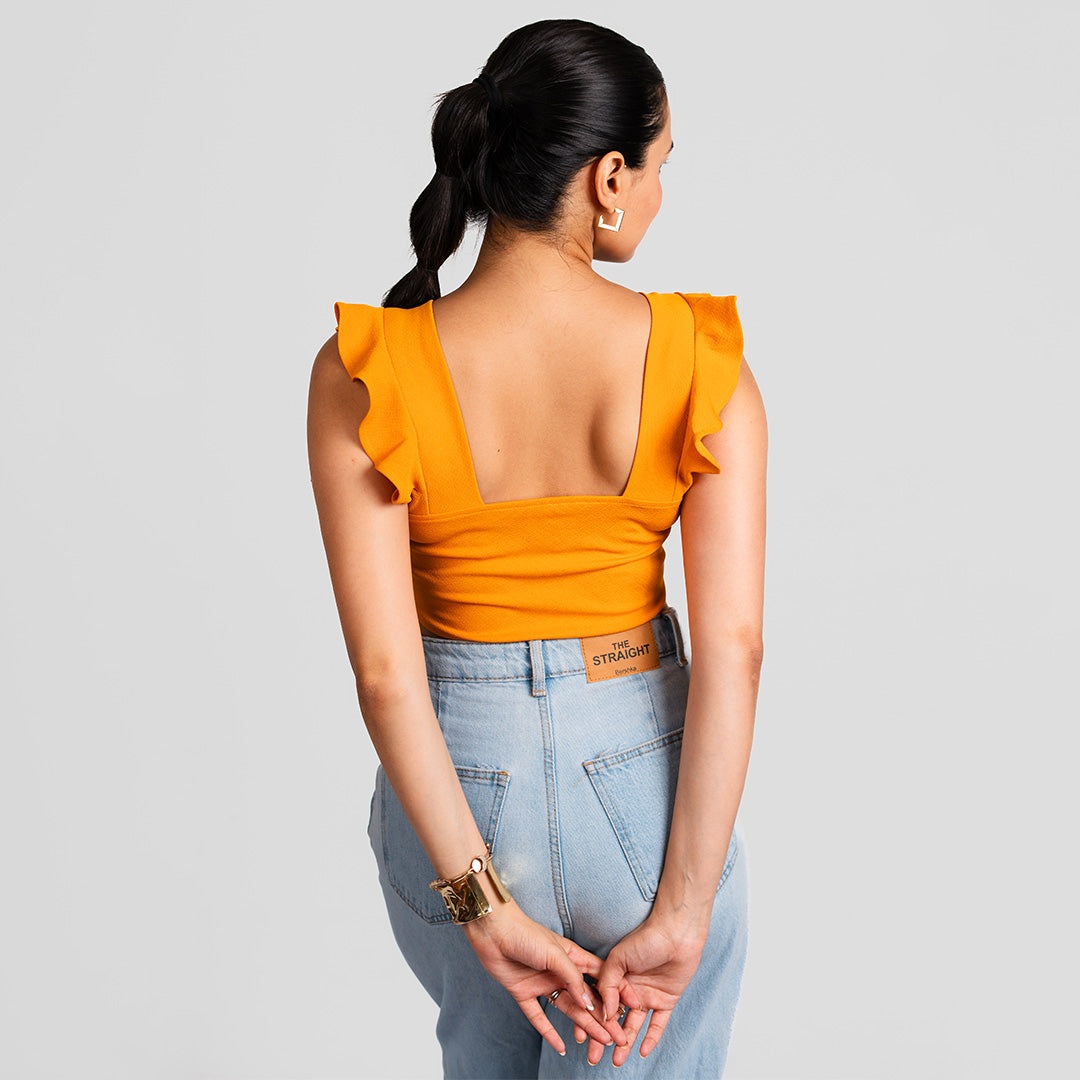 Tangerine Dual-Style Crop Top