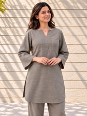 Postcard Grey Kurta Set