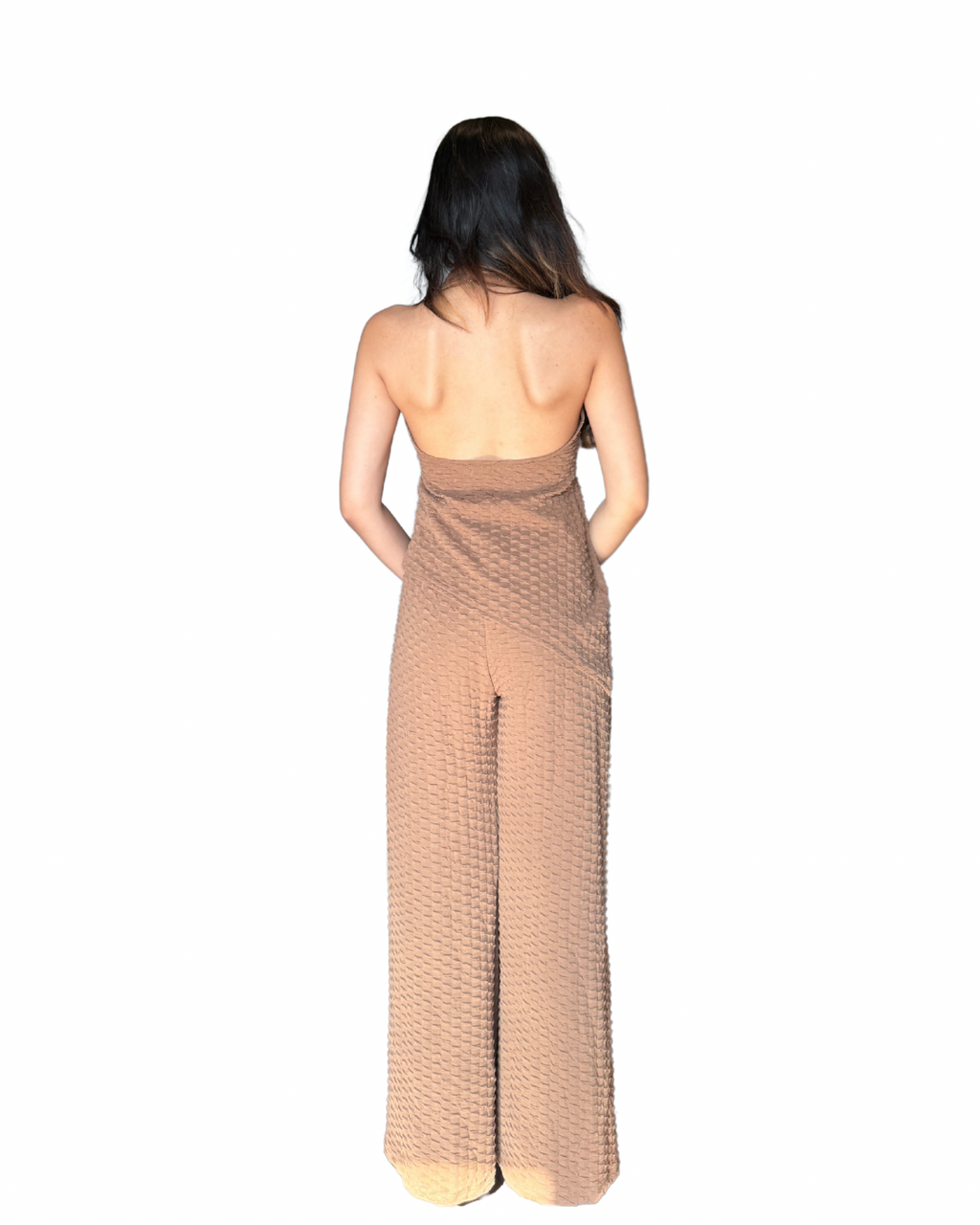 Mocha Asymmetrical Halter Co-ord set