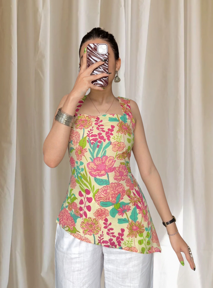 Brinda Blush Floral Kurti