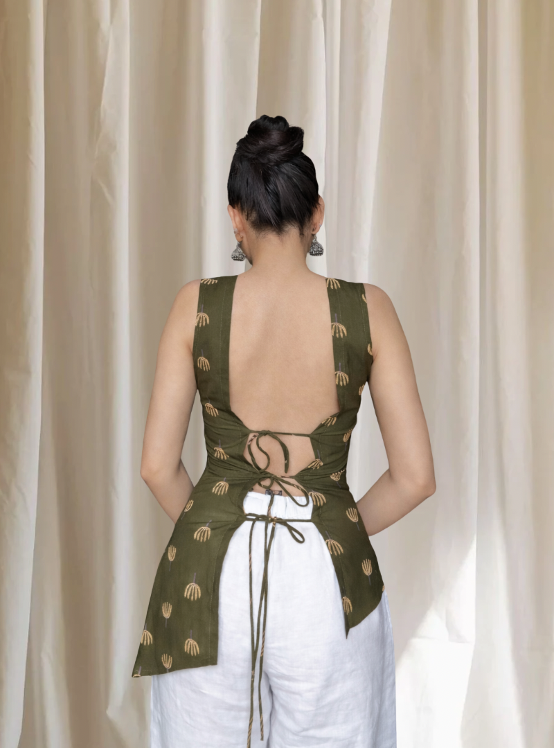 Brinda Tie Backless Kurti