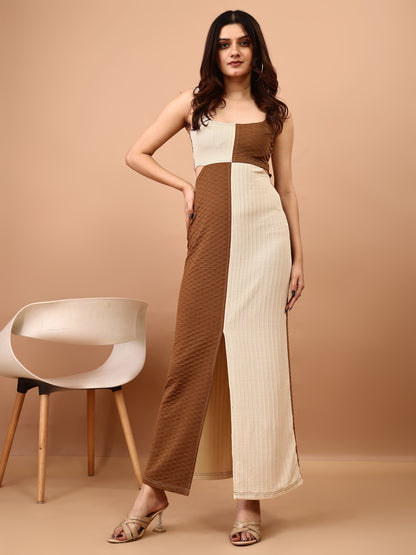 Chic Color-Block Maxi