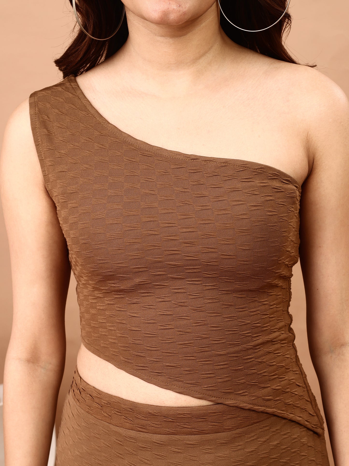 Mocha Asymmetrical Top & Skirt