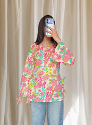 Meera Floral Bell Sleeves Kurti