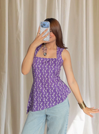 Brinda Tie-Back Kurti- Levender