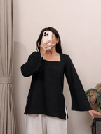 Nyra – Black Square Neck Kurti