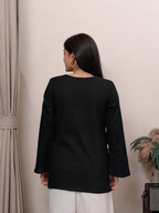 Nyra – Black Square Neck Kurti