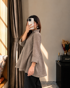 Reha Collared V-Neck Flared Kurti