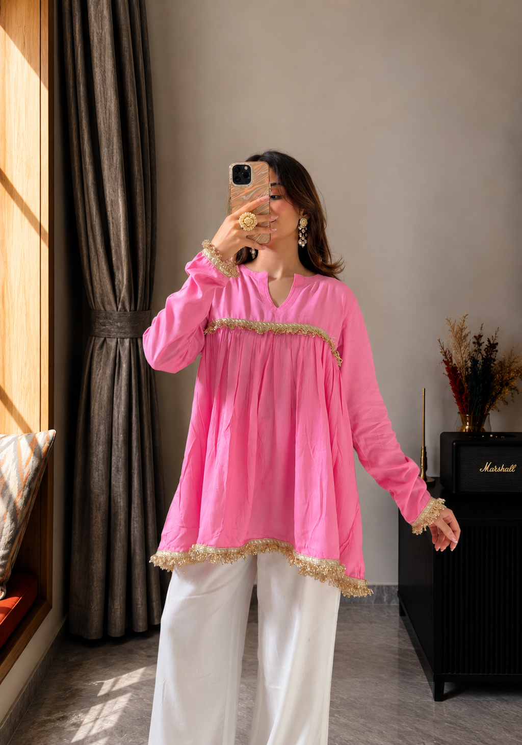 Chaandni- Pink Festive Set