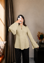 Neerja Sage Green Bell Sleeves Kurti