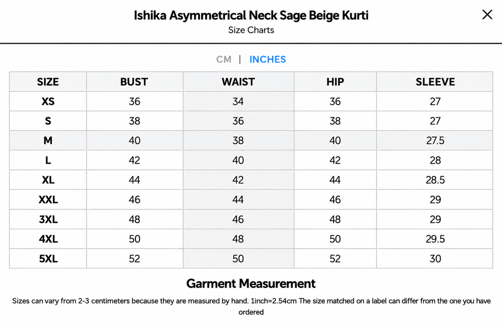 Ishika Asymmetrical Neck Sage Beige Kurti