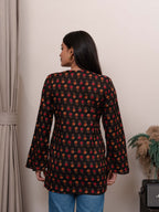 Kasturi Black Bell Sleeves Kurti