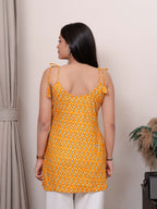 Rashi Square Neck Musturd Kurti