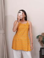 Rashi Square Neck Musturd Kurti