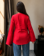 Neerja Red Bell Sleeves Kurti